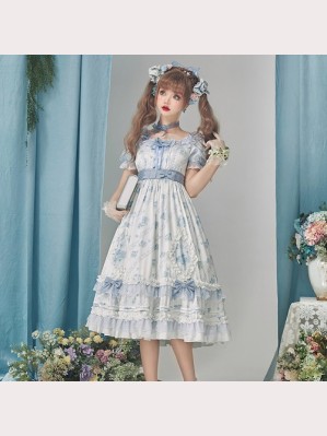  Pansy elegant pastoral Sweet Lolita DressOP  (UN70A)